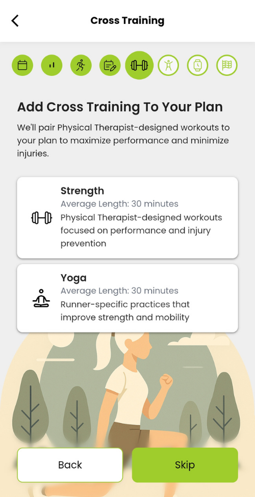 RunSmart app — cross training